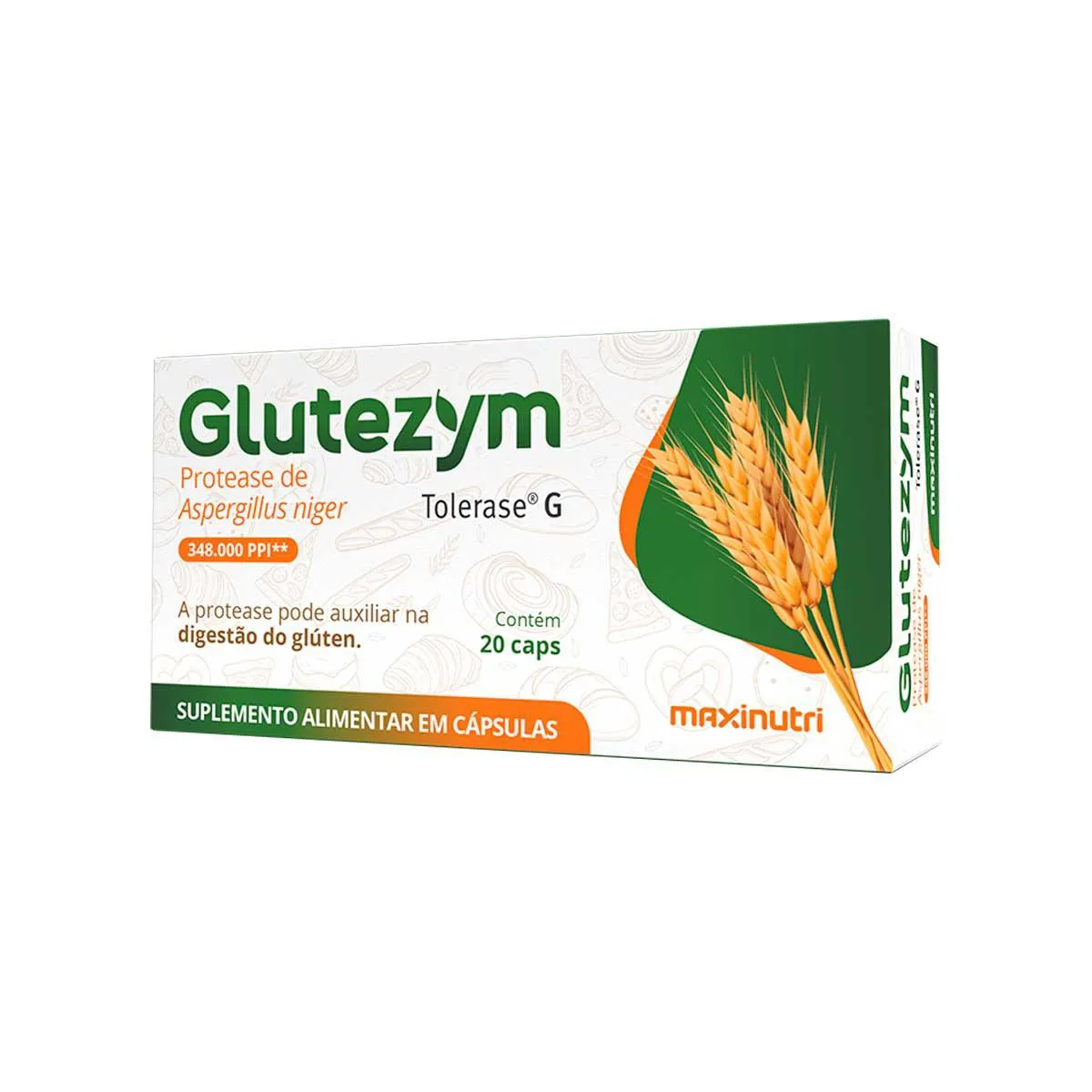 Enzima Digestiva Glutezym Protease 20 Cápsulas