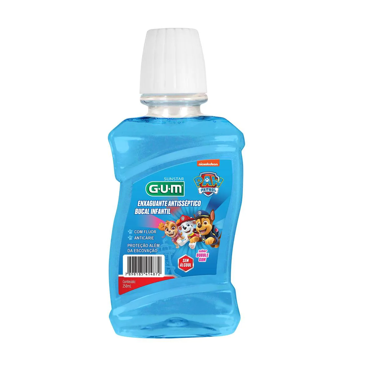 Enxaguante Bucal Infantil GUM Patrulha Canina Antisséptico Sem Álcool 250ml