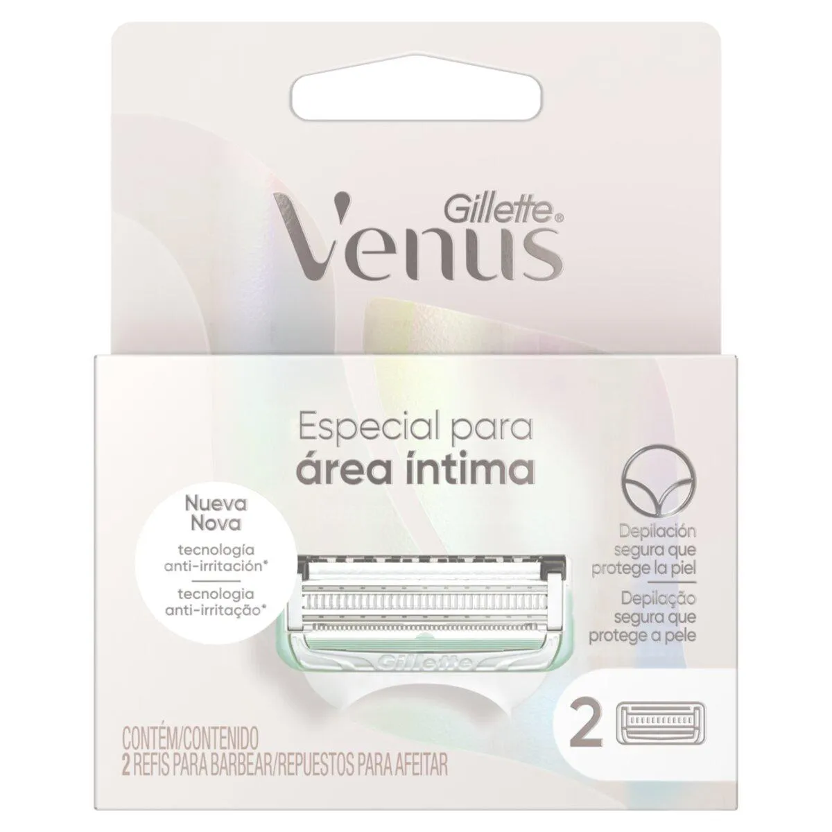 Refil para Aparelho de Depilar Gillette Venus Especial para Área Íntima 2 Unidades