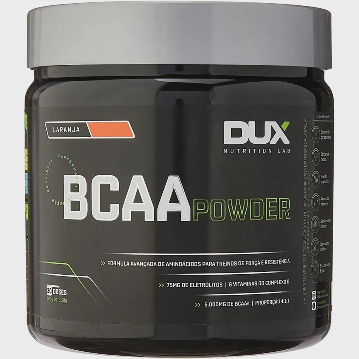 BCAA em Pó Powder Dux Nutrition Lab Laranja 200g