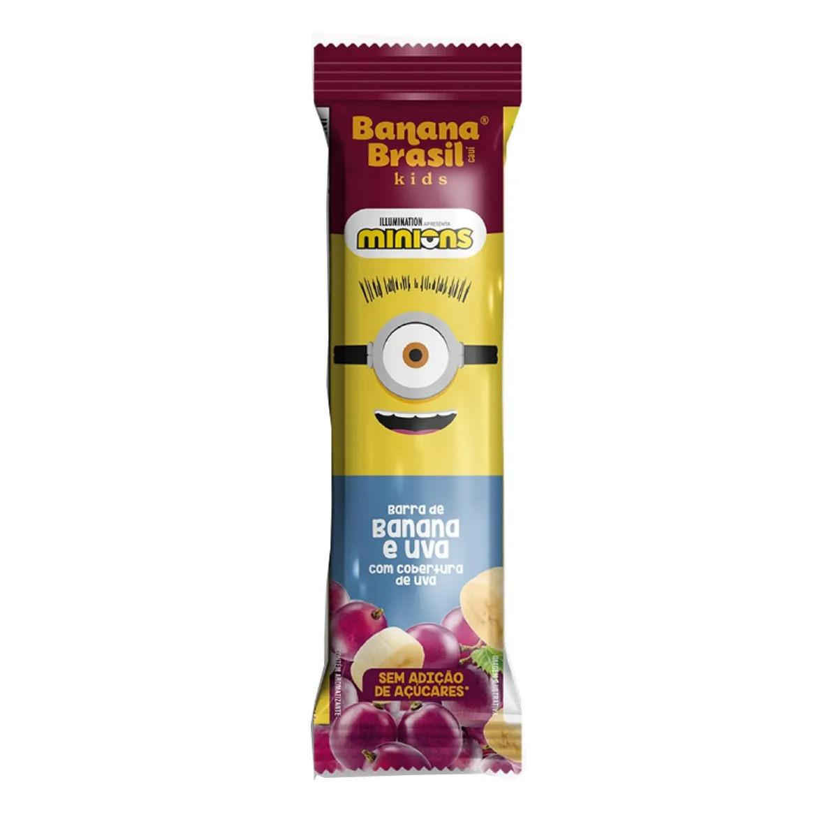 Barra de Frutas Banana Brasil Kids Minions Banana e Uva 22g