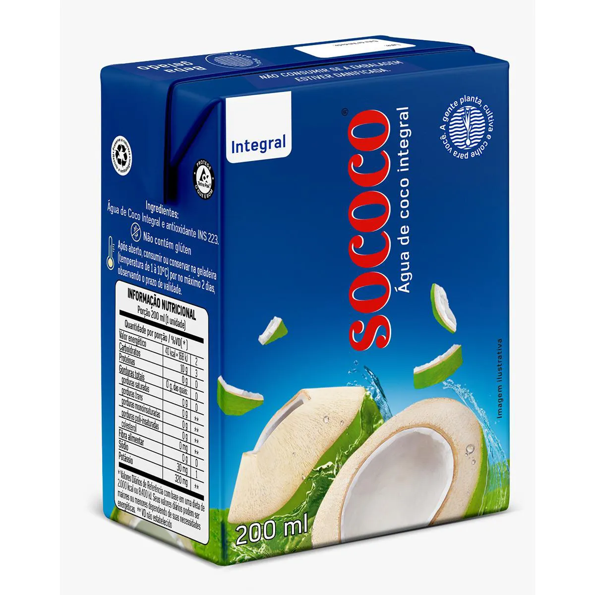 Água de Coco Sococo 200ml