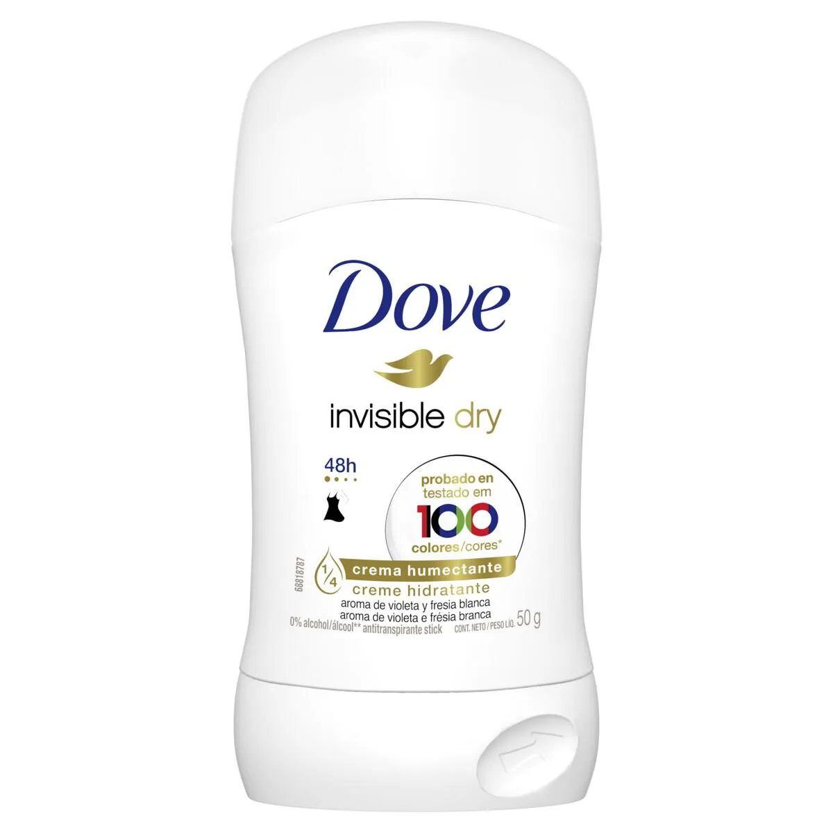 Desodorante Dove Invisible Dry 48h Antitranspirante Feminino Stick 50g