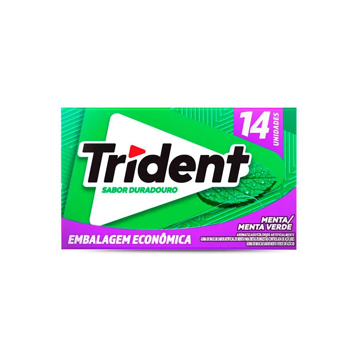 Goma de Mascar Trident Menta Verde 14 unidades