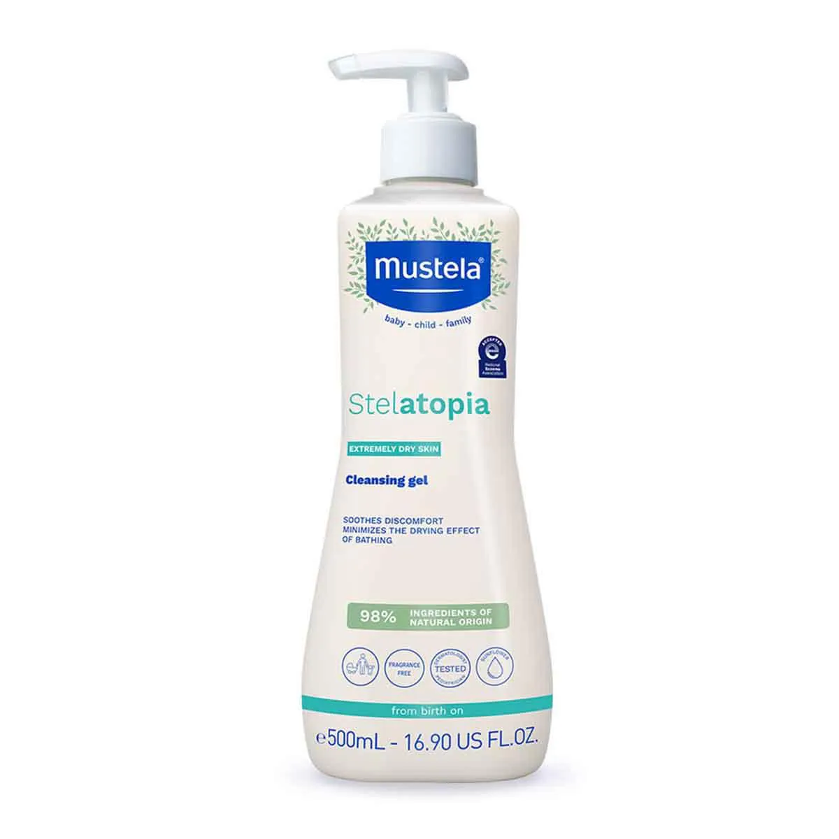 Gel Lavante Mustela Stelatopia Pele Ressecada e Atópica 500ml