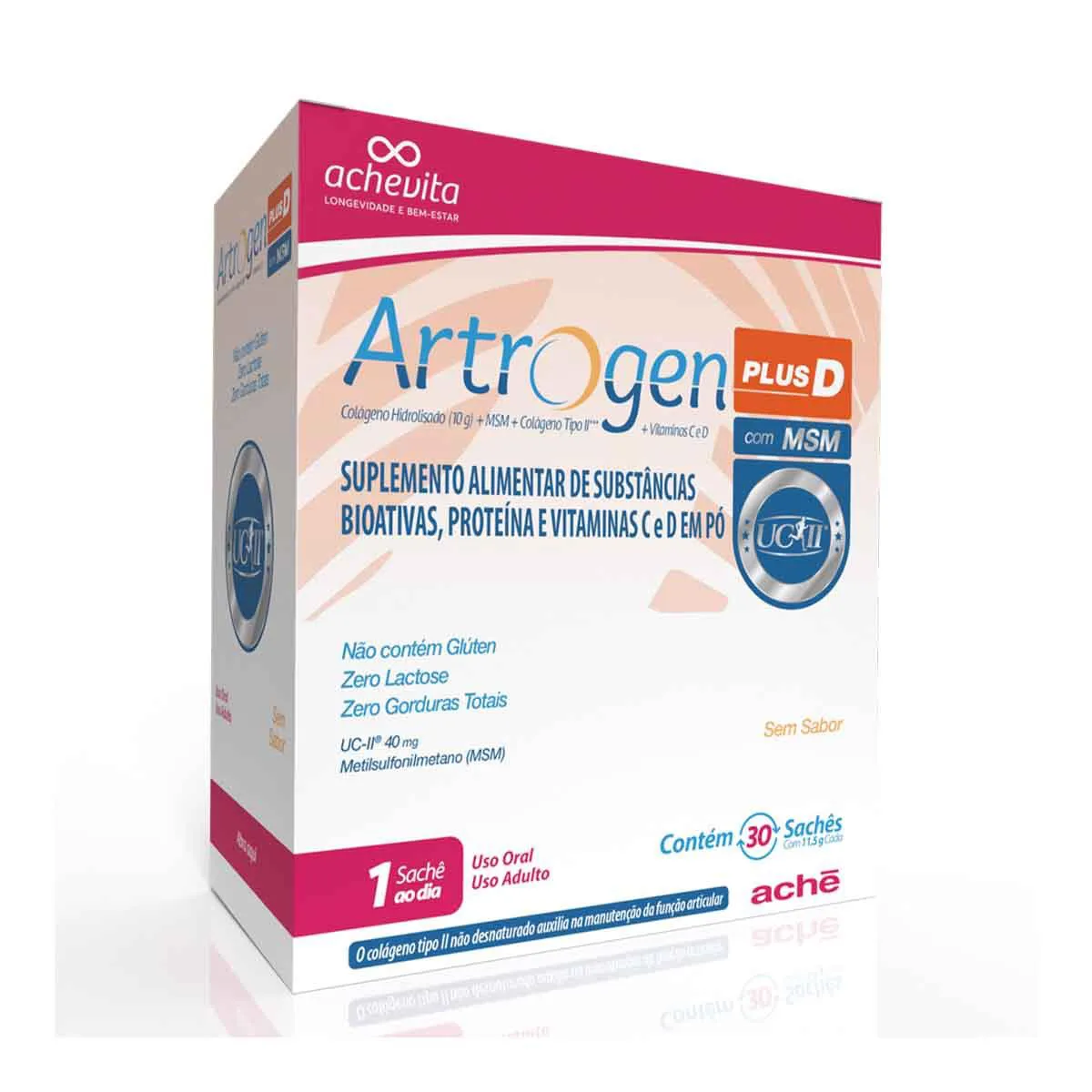 Plus D Box Colágeno Artrogen Plus D 30 sachês - Preço e para que serve? | Drogasil