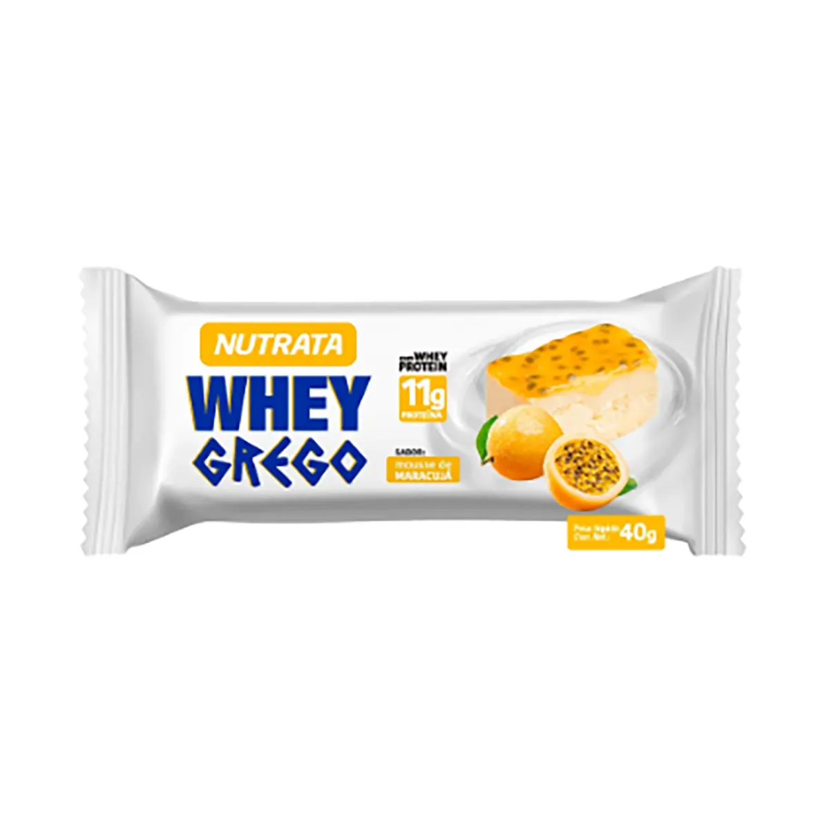 Barra de Whey Grego Bar Nutrata Sabor Maracujá 40g