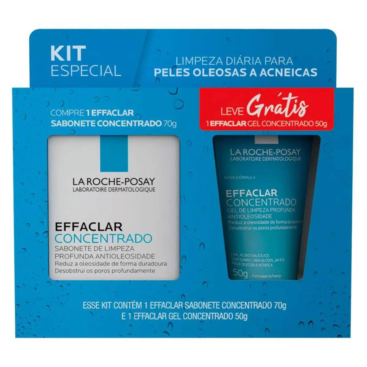 Kit Promocional Effaclair Sabonete Concentrado 70g + Gel Concentrado 50g