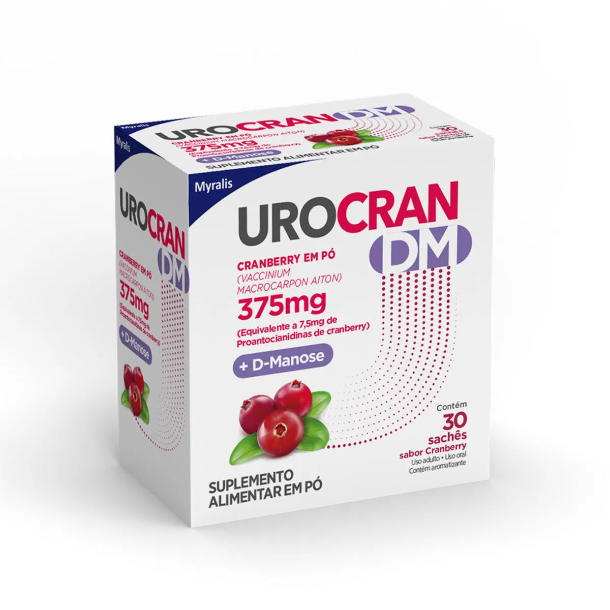 Urocran DM 375mg Sabor Cranberry 30 sachês