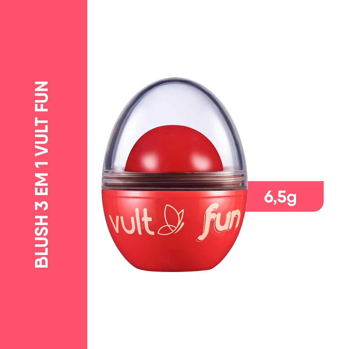 Blush Vult Fun 3 em 1 6,5g - Cereja Coradinha