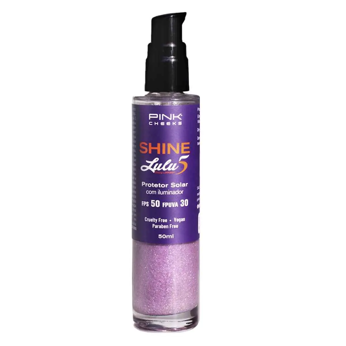 Protetor Solar Facial FPS 50 Pink Cheeks Shine Lulu5 50ml