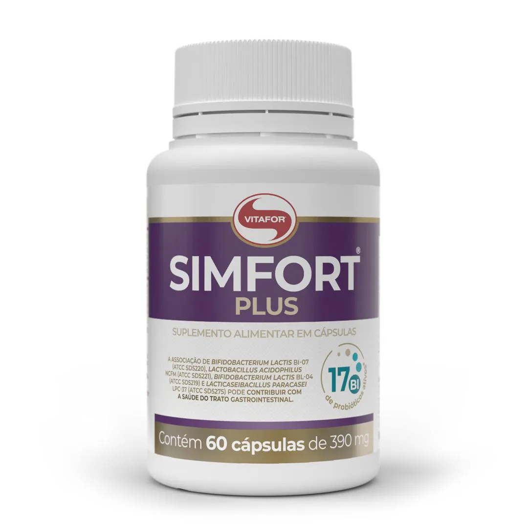 Suplemento Alimentar Simfort Plus Vitafor Probiótico 60 Cápsulas