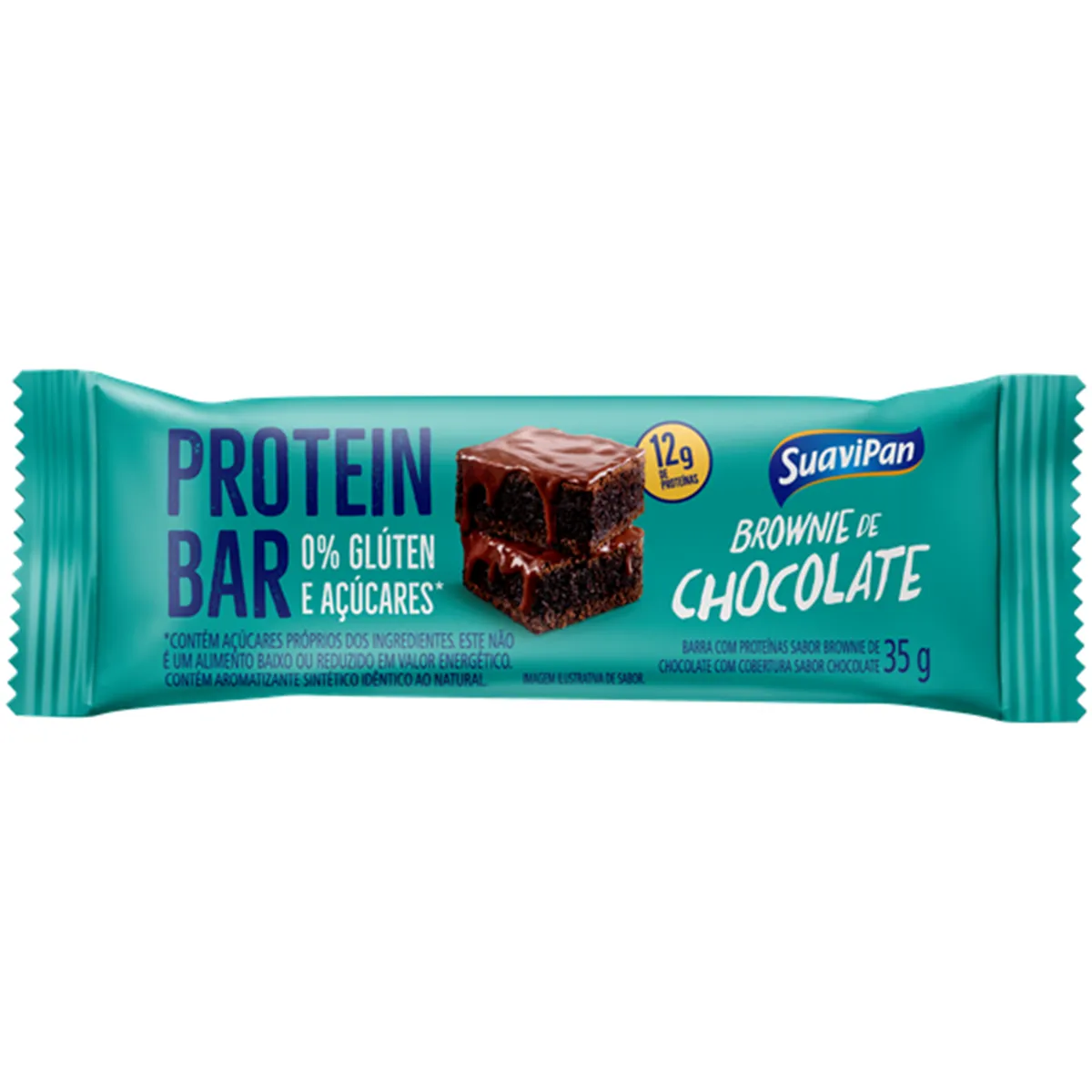 Barra de Proteína SuaviPan Protein Bar Brownie de Chocolate 35g