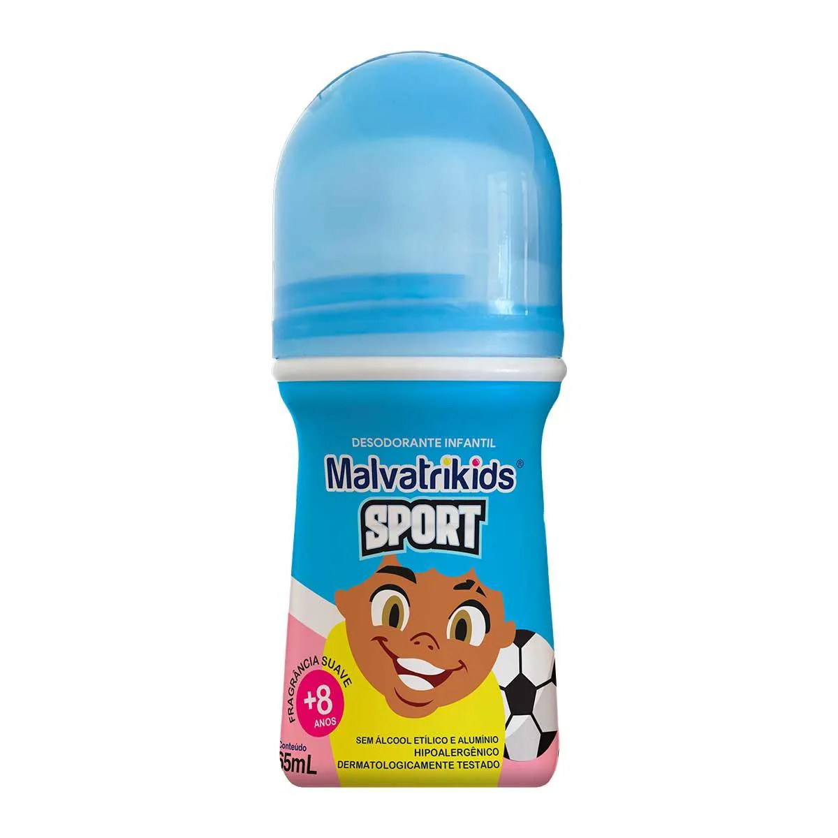 Desodorante Sem Alumínio Roll-On Malvatrikids Sport Infantil Sem Álcool 65ml