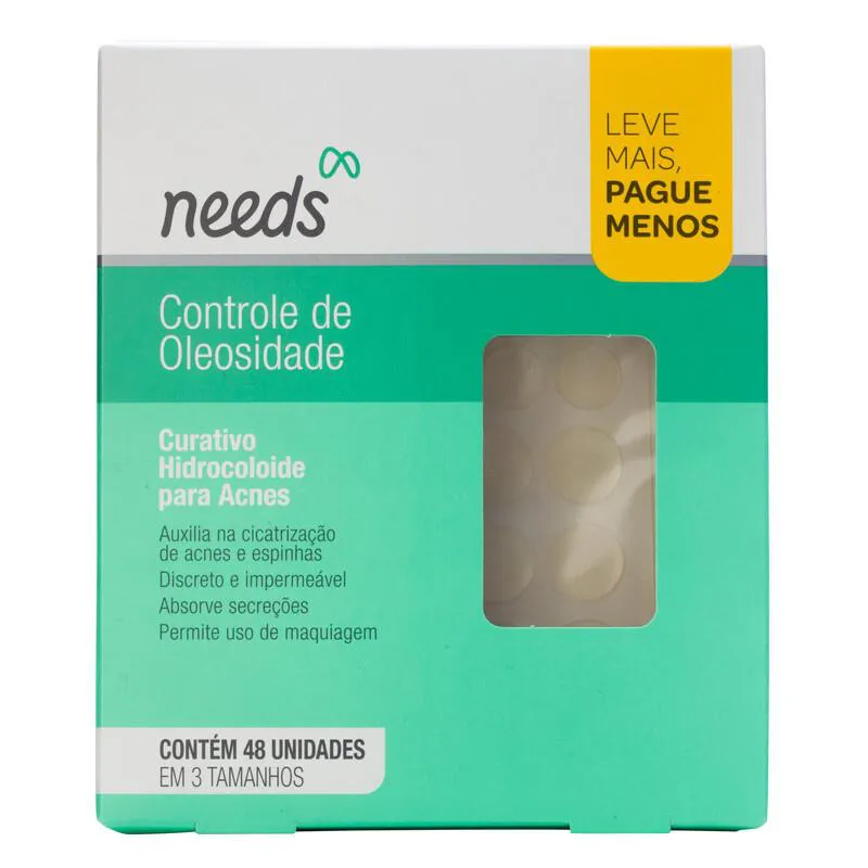 Curativo Hidrocoloide para Acne Needs 48 unidades
