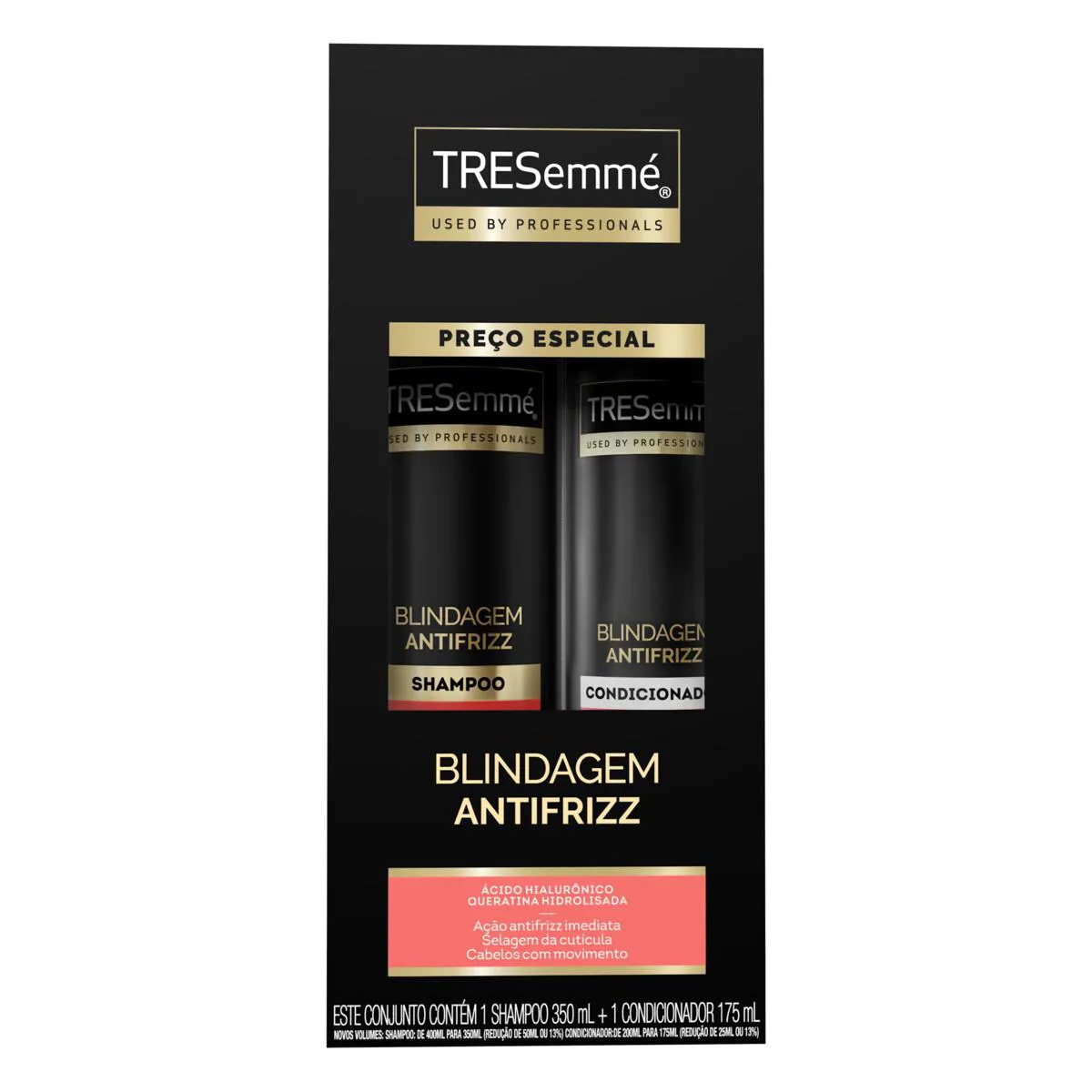 Kit Tresemmé Blindagem Antifrizz Shampoo 350ml + Condicionador 175ml