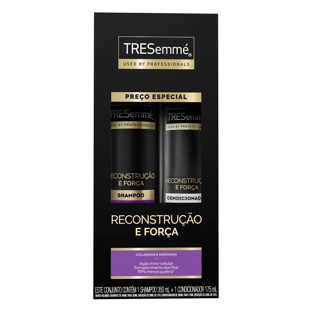 Kit Tresemmé Reconstrução e Força Shampoo 350ml + Condicionador 175ml