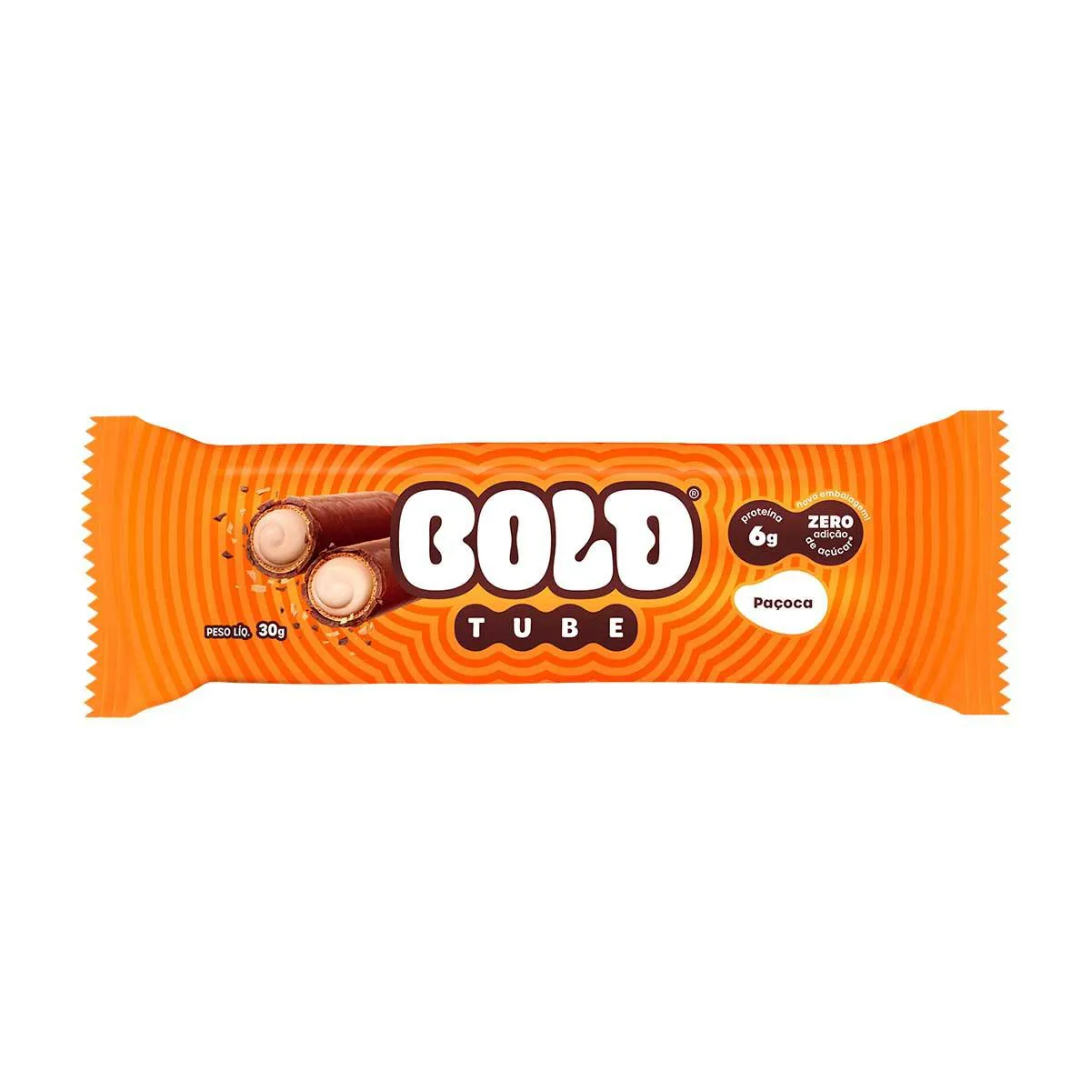 Chocolate Proteico Bold Tube Paçoca 30g