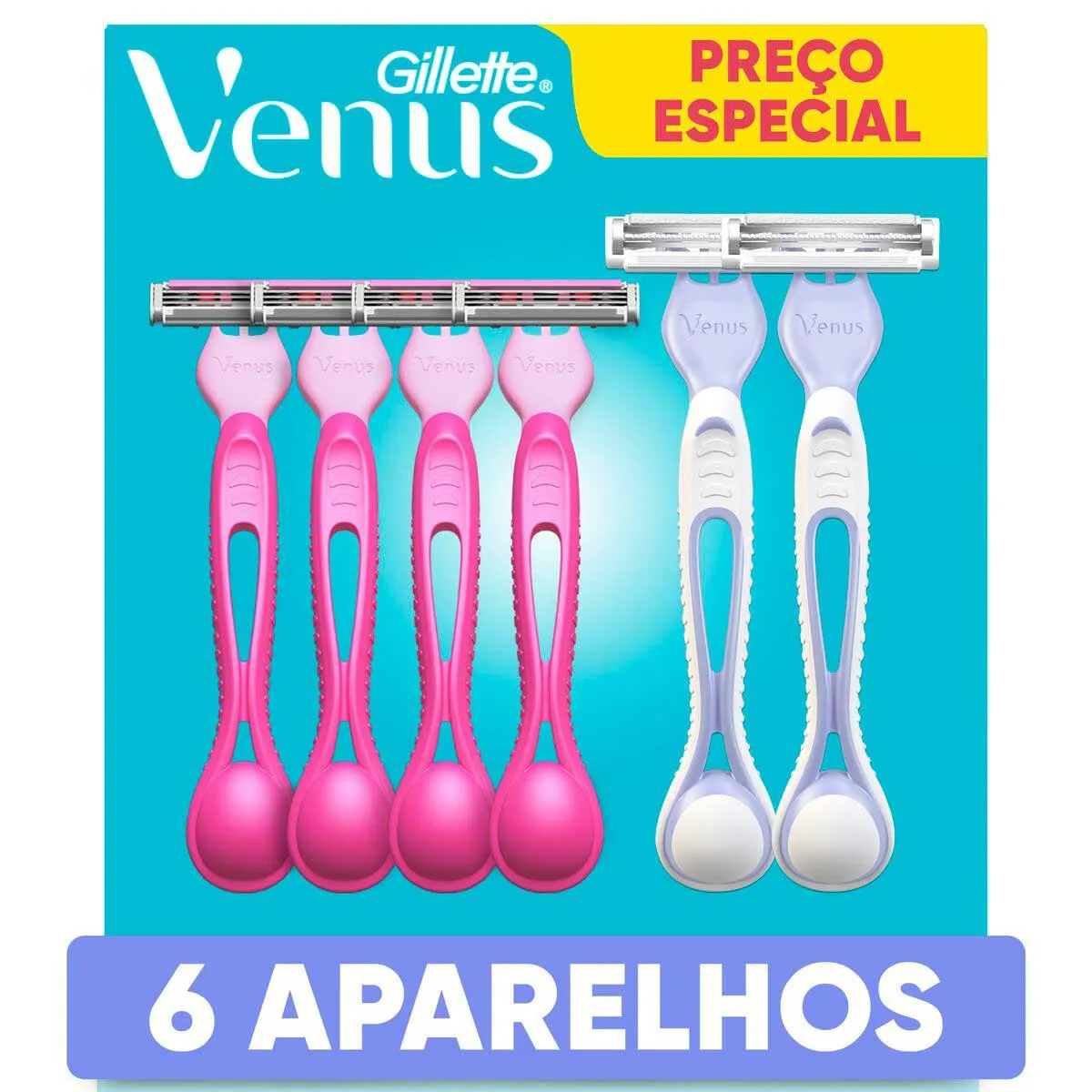 Kit Gillette Venus Suave 4 unidades + Venus Íntima 2 unidades