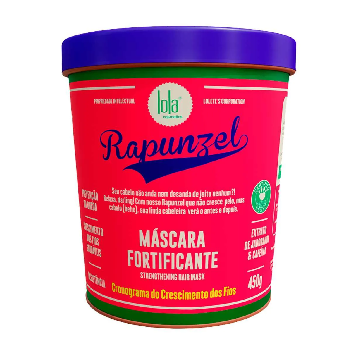 Máscara Lola Cosmetics Rapunzel 450g