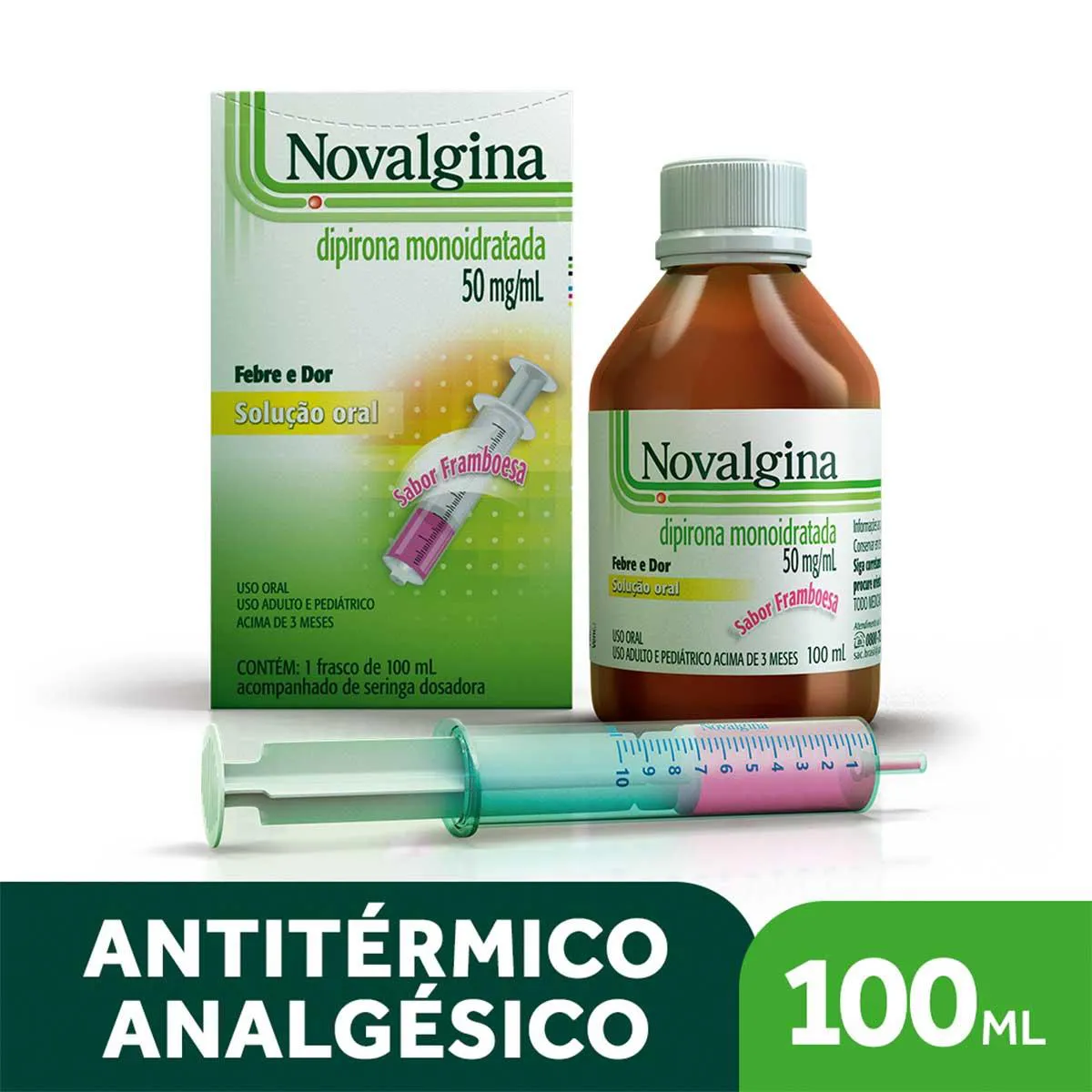 Novalgina 50mg/ml Solução Oral Framboesa: Preço e para que serve | Drogasil