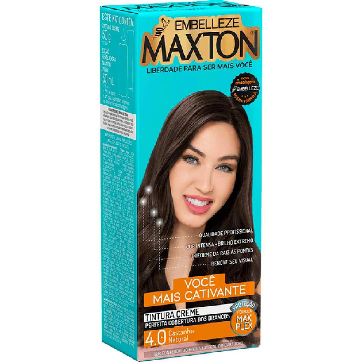 Kit Coloração Maxton Castanho Natural 4.0 com 1 unidade