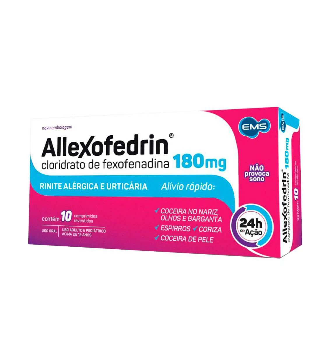 Allexofedrin 180mg 10 Comprimidos - Preço e para que serve? | Drogasil