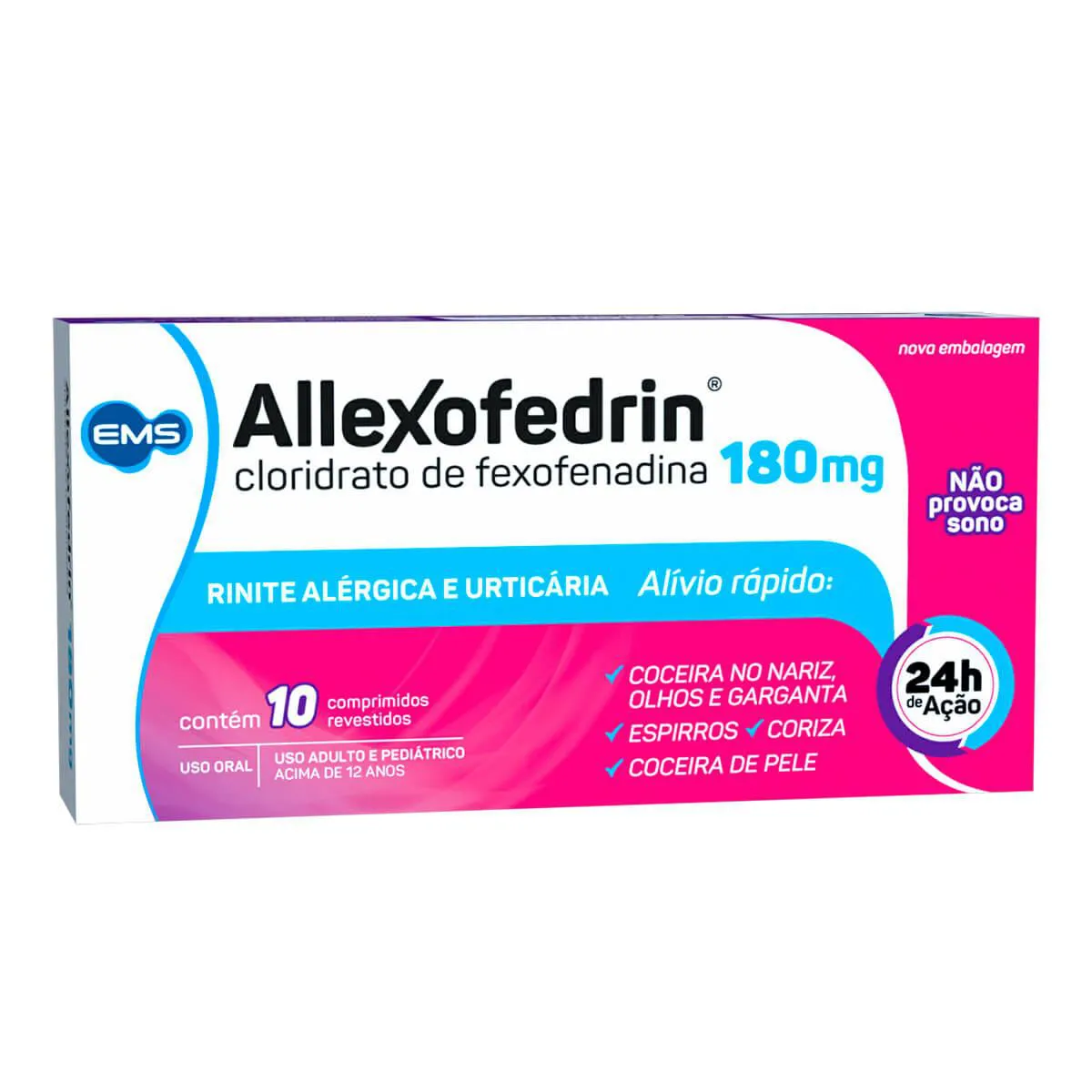 Allexofedrin 180mg 10 Comprimidos - Preço e para que serve? | Drogasil