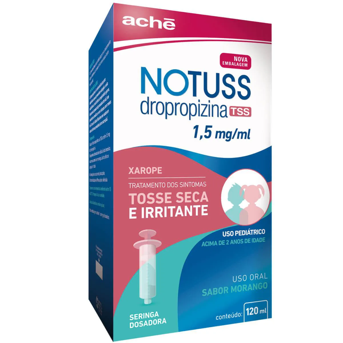 Notuss Dropropizina 1,5mg/ml Sabor Morango Xarope 120ml