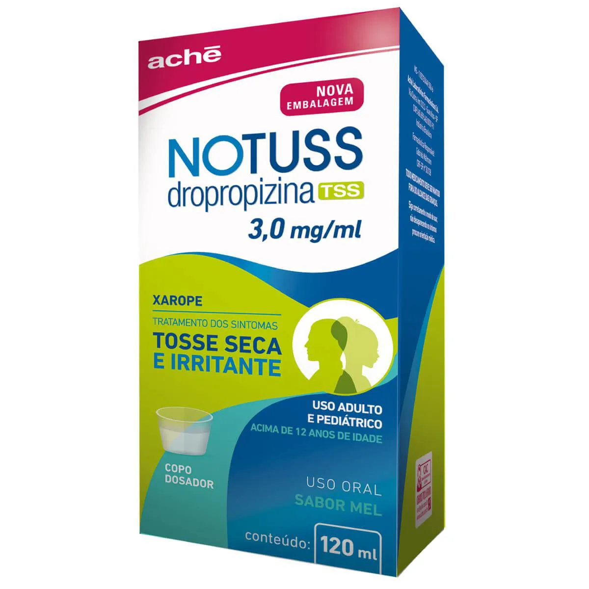 Notuss Dropropizina 3mg/ml Xarope Sabor Mel 120ml