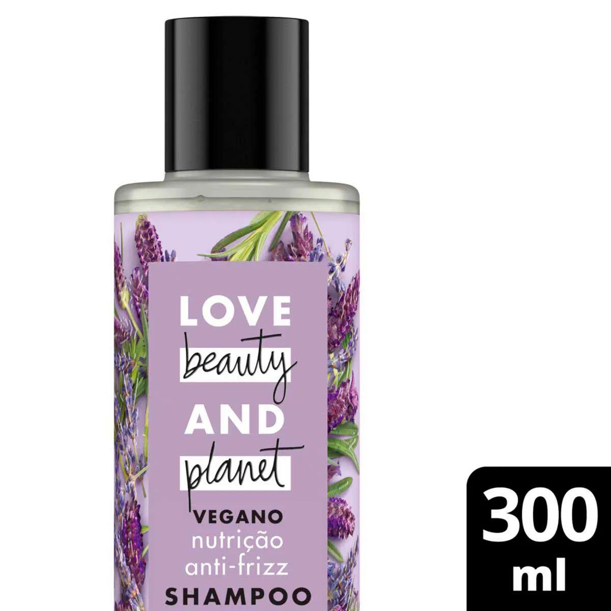 Shampoo Love, Beauty and Planet Nutrição Anti-frizz Óleo de Argan e Lavanda 300ml