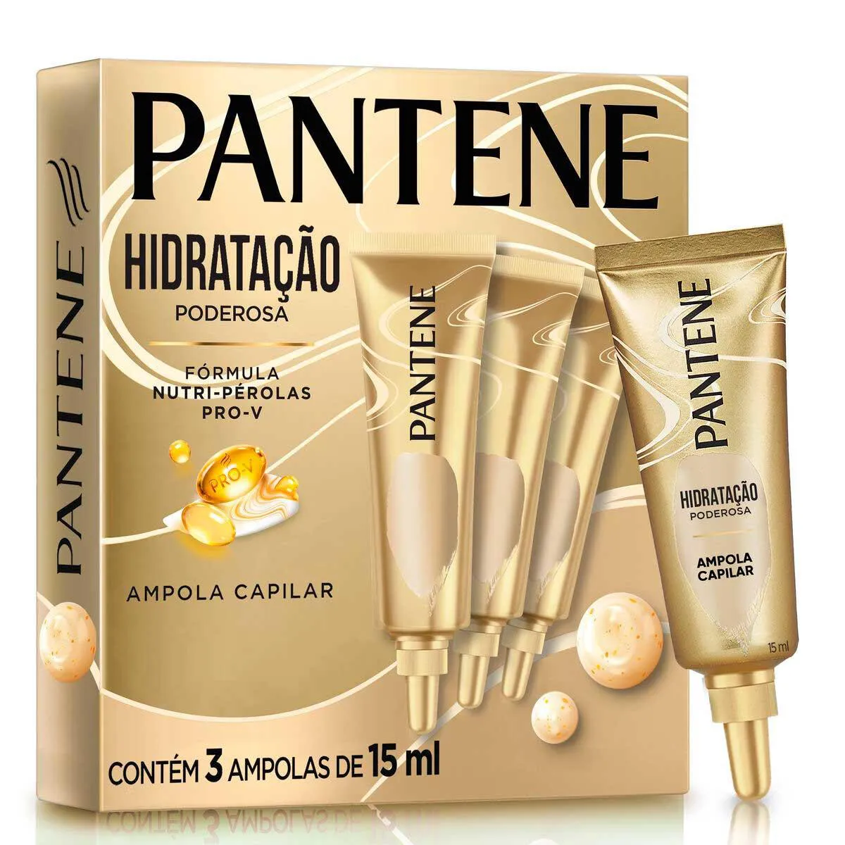 Kit Ampola de Tratamento Pantene Hidratação Poderosa com 3 unidades de 15ml