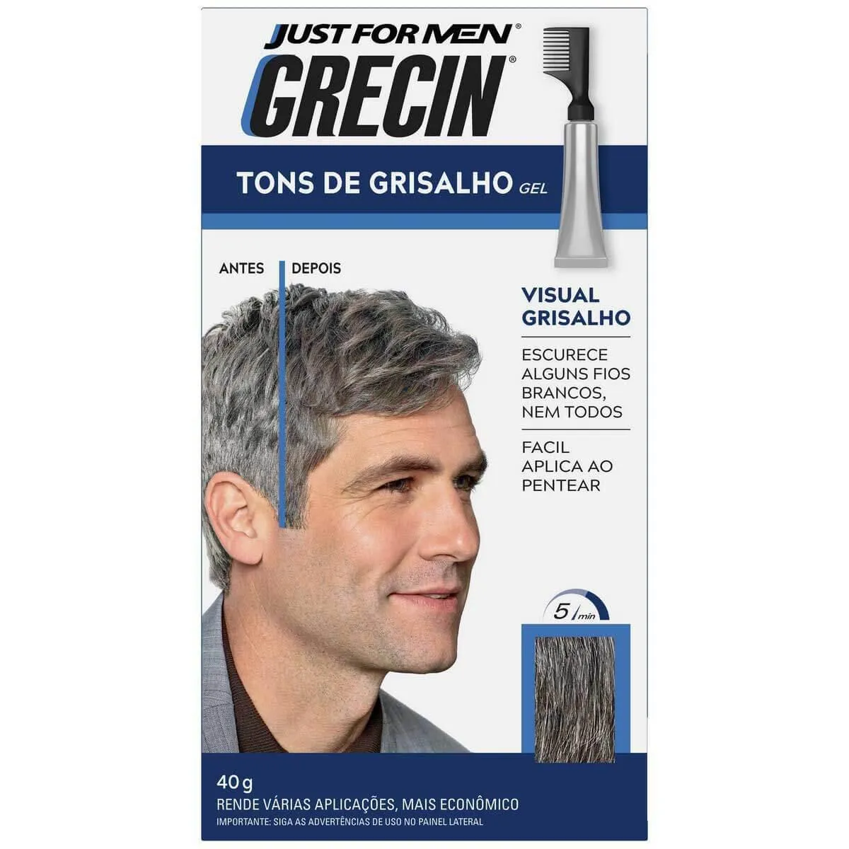 Gel Tonalizante Grecin Tons de Grisalho com 40g