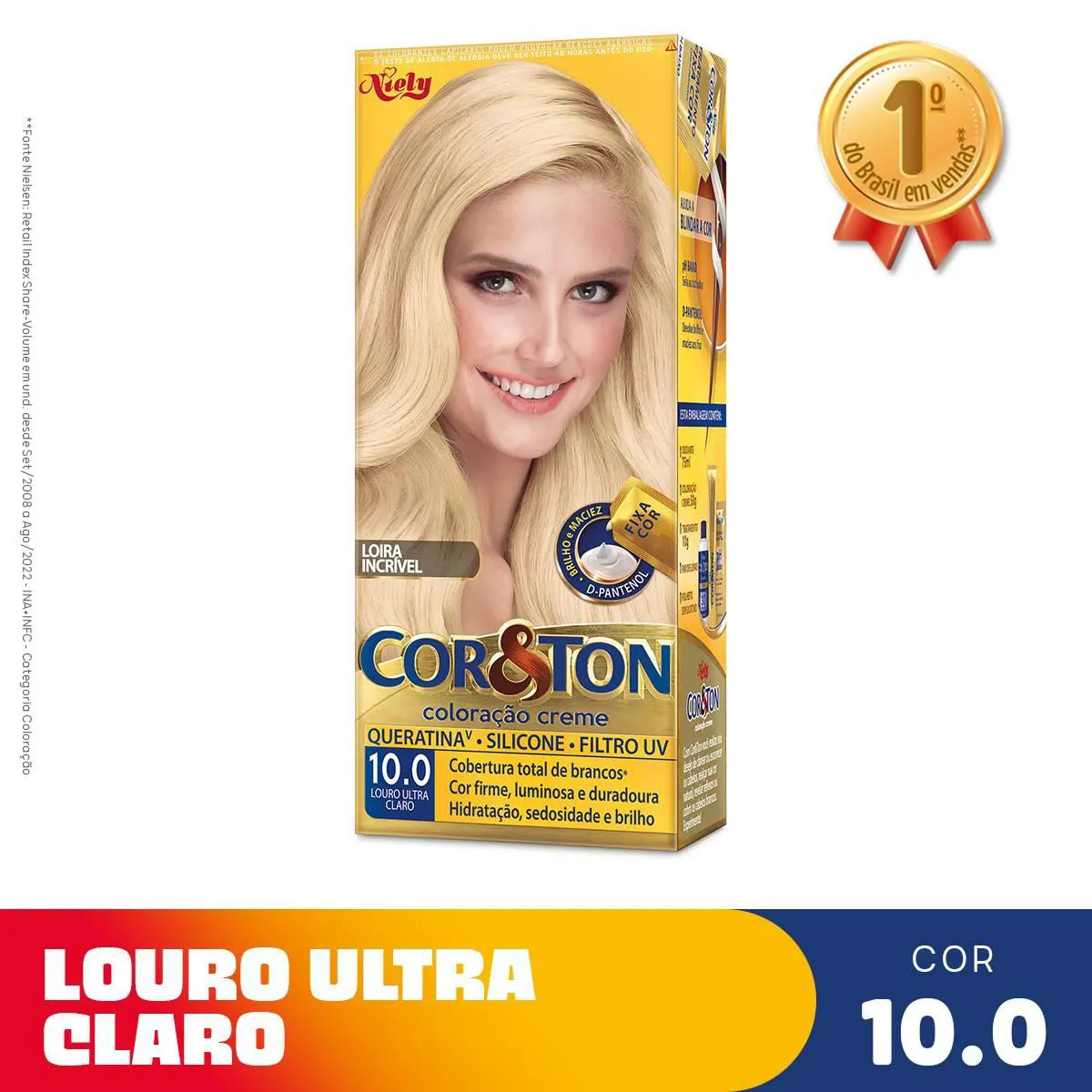 Cor: 10.0 Louro Ultra Claro