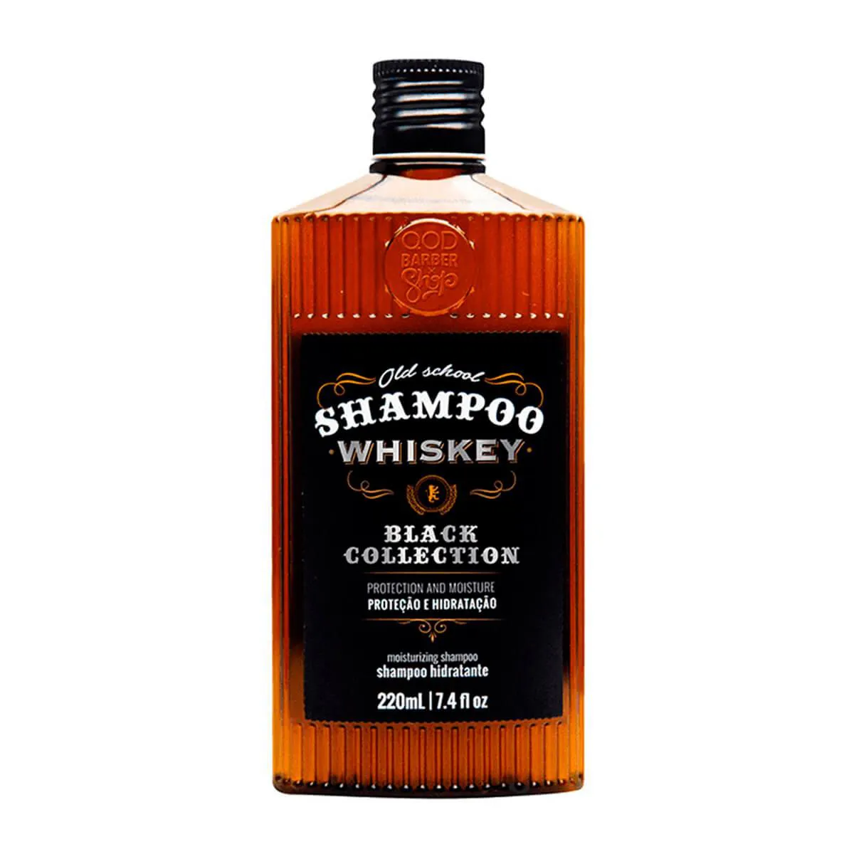 Shampoo QBS Old School Whiskey Black Collection Hidratante 220ml