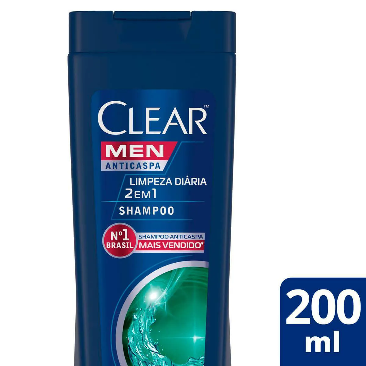 Shampoo Anticaspa Clear Men Limpeza Diária 2 em 1 200ml