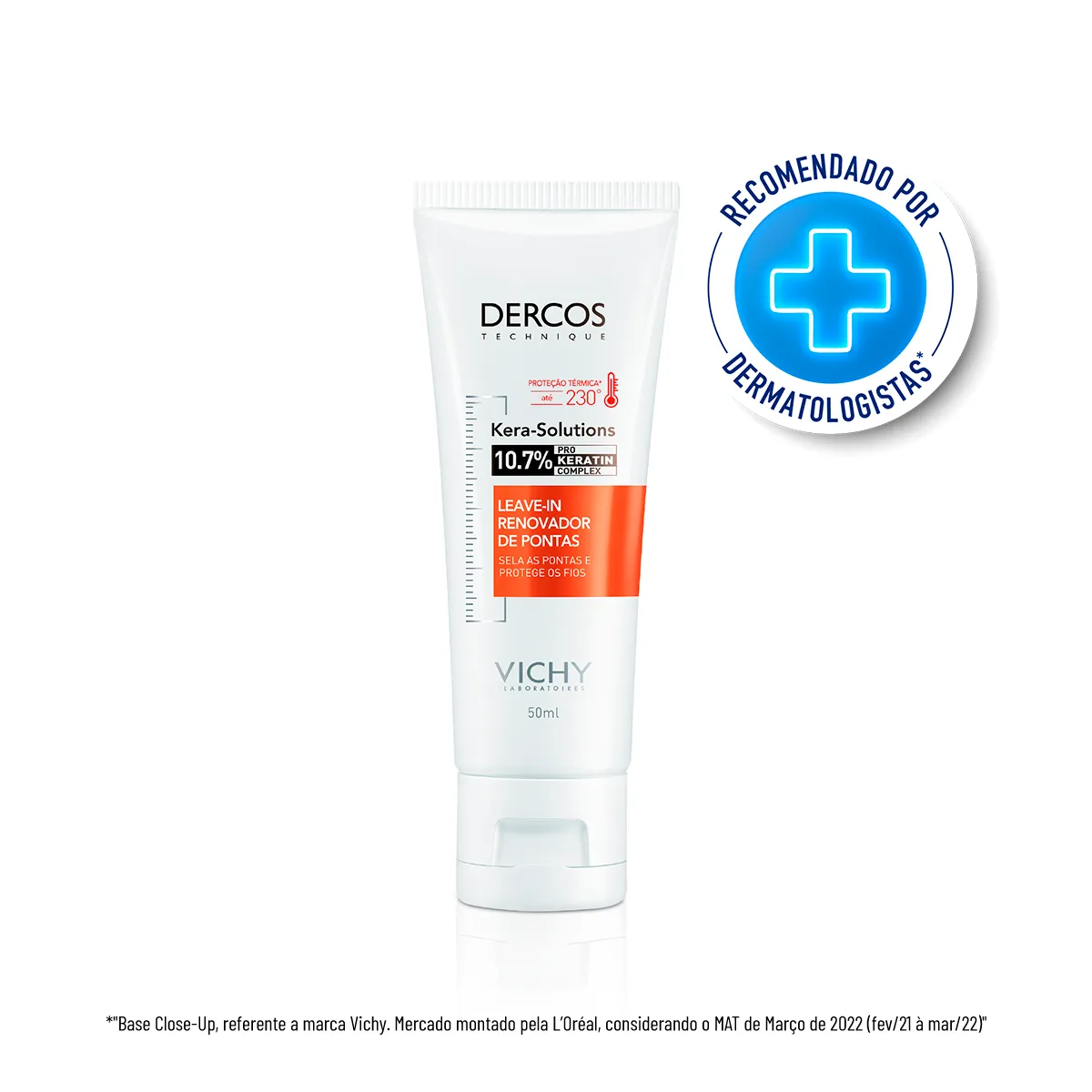 Leave-In Renovador de Pontas Vichy Dercos Kera-Solutions com 50ml