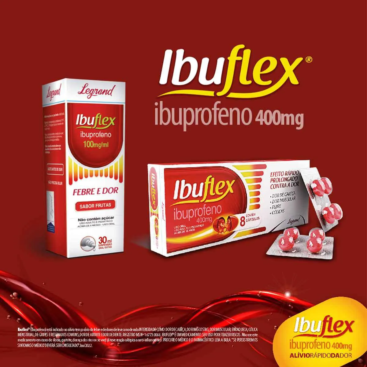 Ibuflex 400mg cápsulas: Preço, para que serve e onde encontrar | Drogasil
