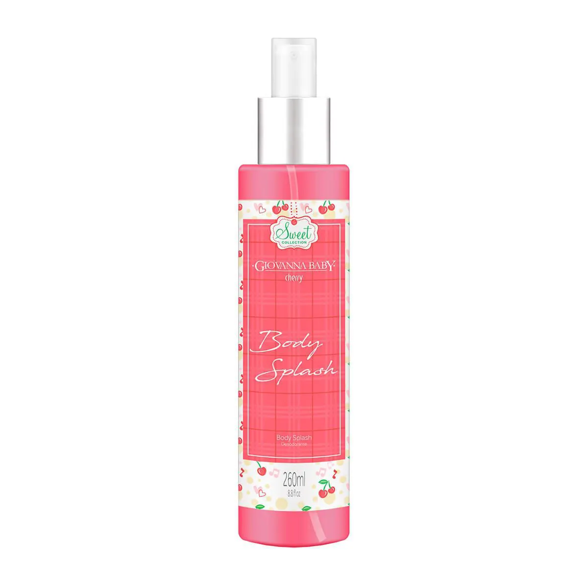 Body Splash Desodorante Corporal Giovanna Baby Cherry com 260ml