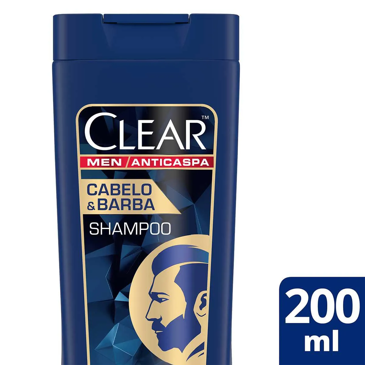 Shampoo Anticaspa Clear Men Cabelo & Barba Limpa, Hidrata e Fortalece 200ml