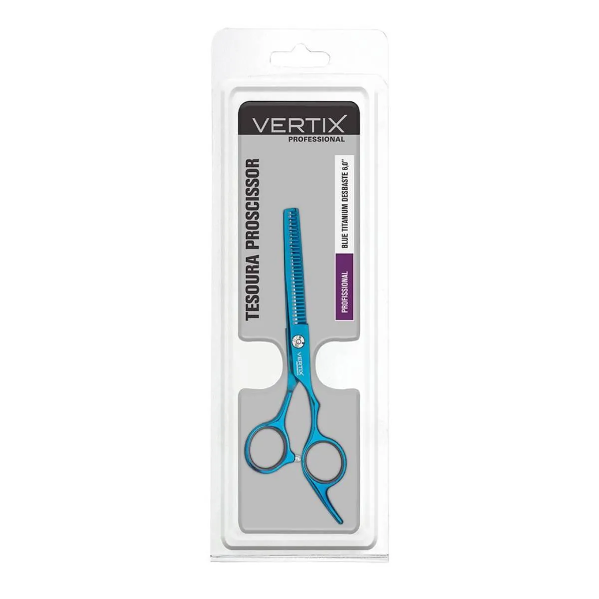 Tesoura de Cabelo Vertix Blue Titanium Desbaste Blue Titanium 60 - 1 unidade