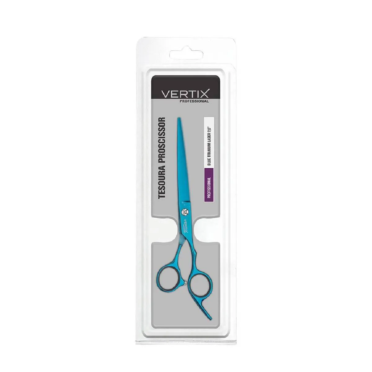 Tesoura de Cabelo Vertix Blue Titanium Laser Blue Titanium 70 - 1 unidade