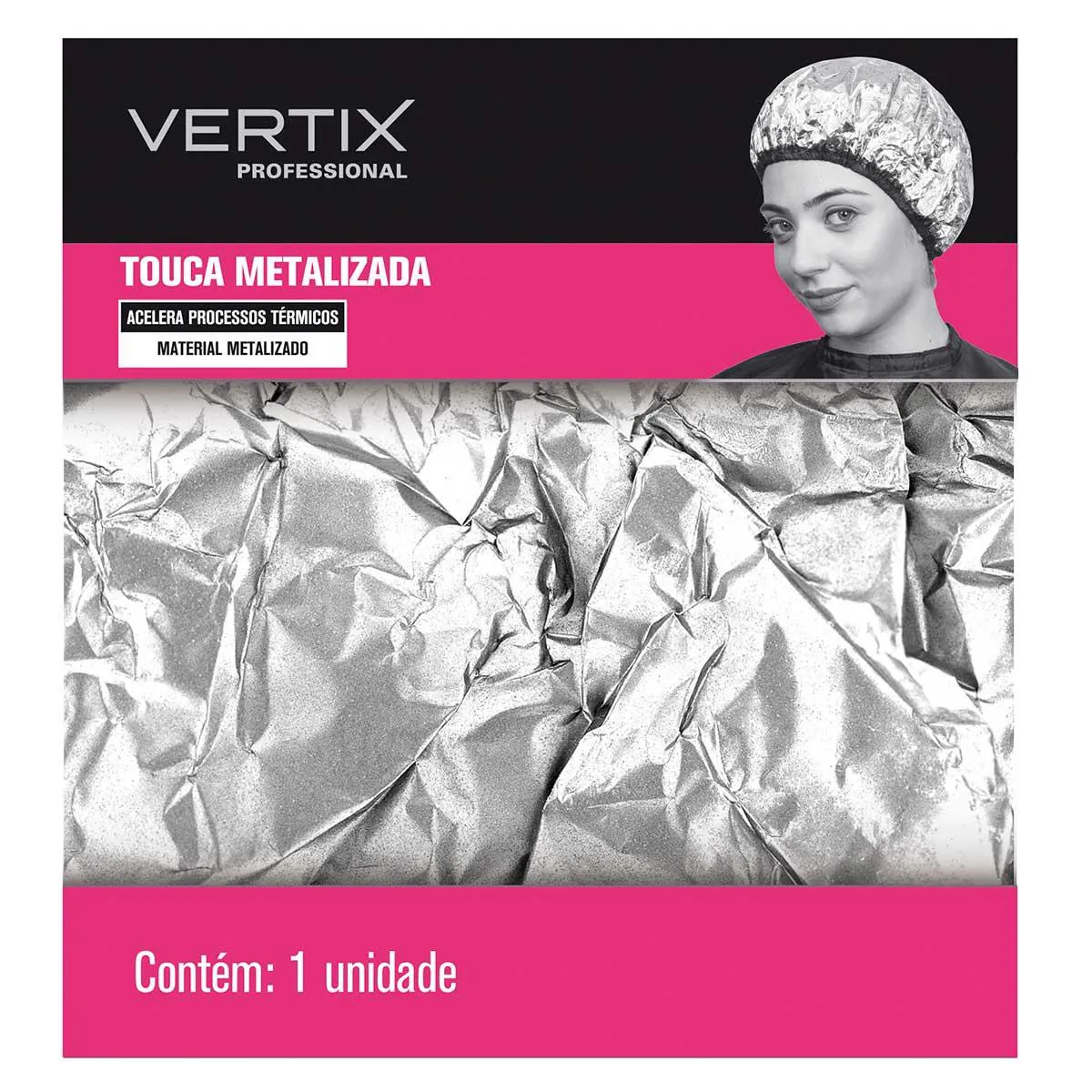 Touca de Plástico para Cabelo Vertix Metalizada Único - 1 unidade