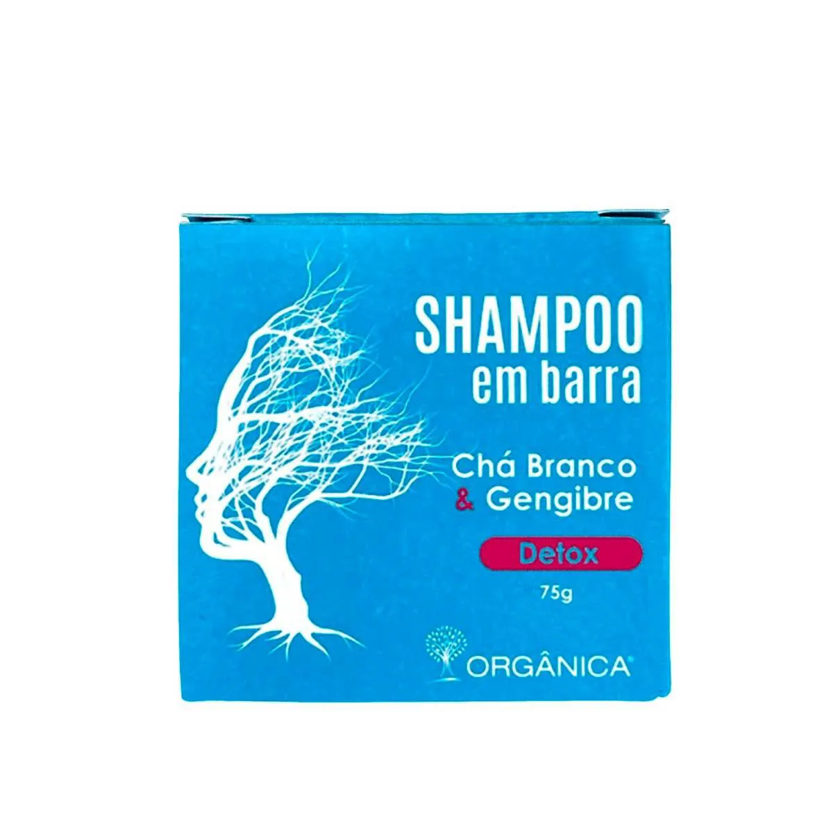 Shampoo em Barra Orgânica Chá Branco e Gengibre Detox 75g