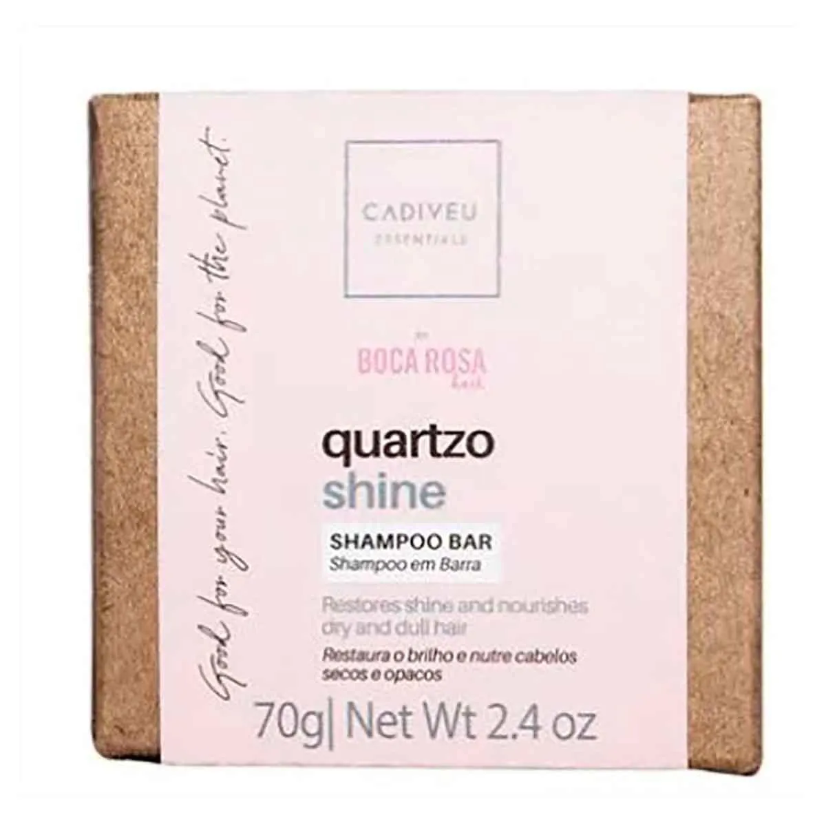 Shampoo em Barra Cadiveu Essentials Quartzo Shine by Boca Rosa 70g