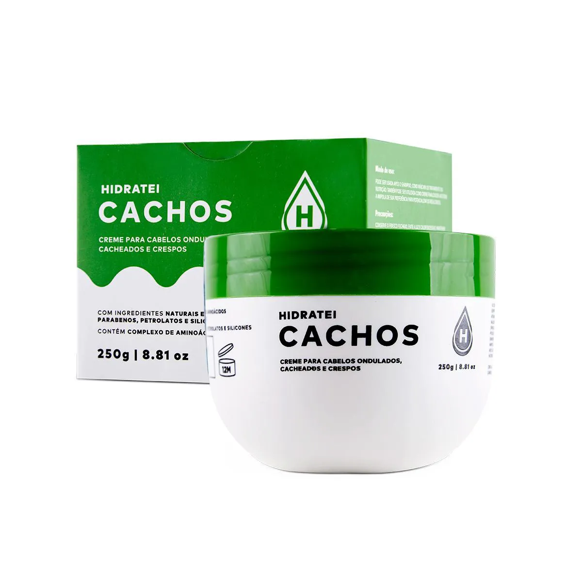 Creme Cabelo Ondulado Cacheado Crespo Hidratei Cachos 250g