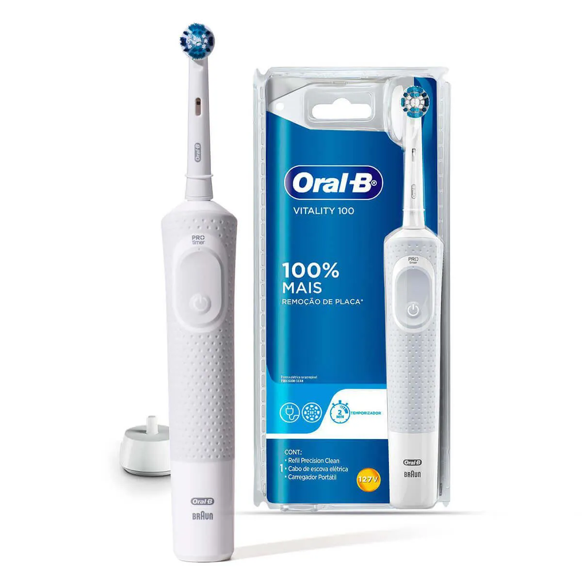 Escova de Dente Elétrica Oral-B Vitality 100 Precision Clean 220v com 1 unidade