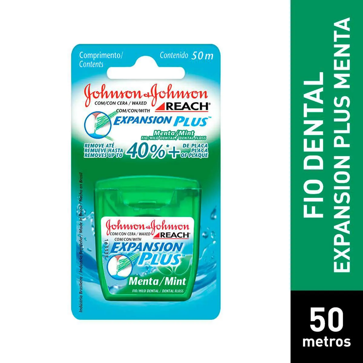 Fio Dental Johnson's Reach Essencial Sabor Menta 50 metros