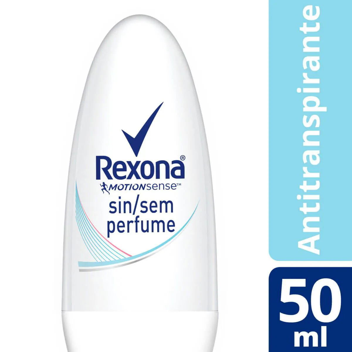 Desodorante Antitranspirante Roll-On Rexona 48h Sem Perfume Sem Álcool 50ml