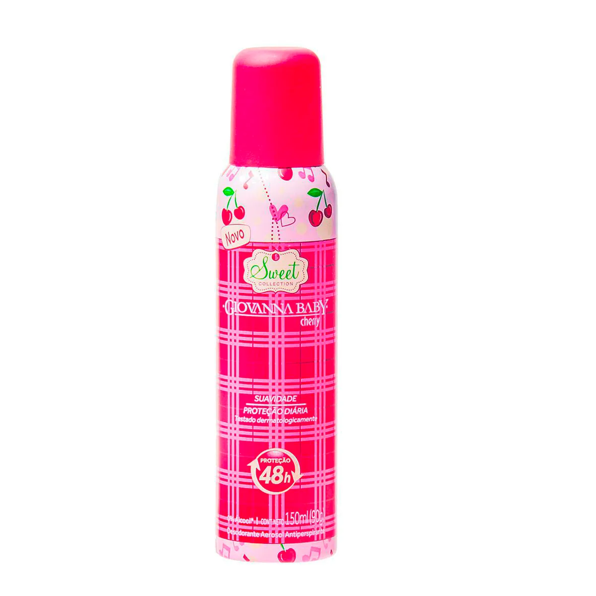 Desodorante Antitranspirante Aerosol Giovanna Baby Cherry Feminino 48h 150ml